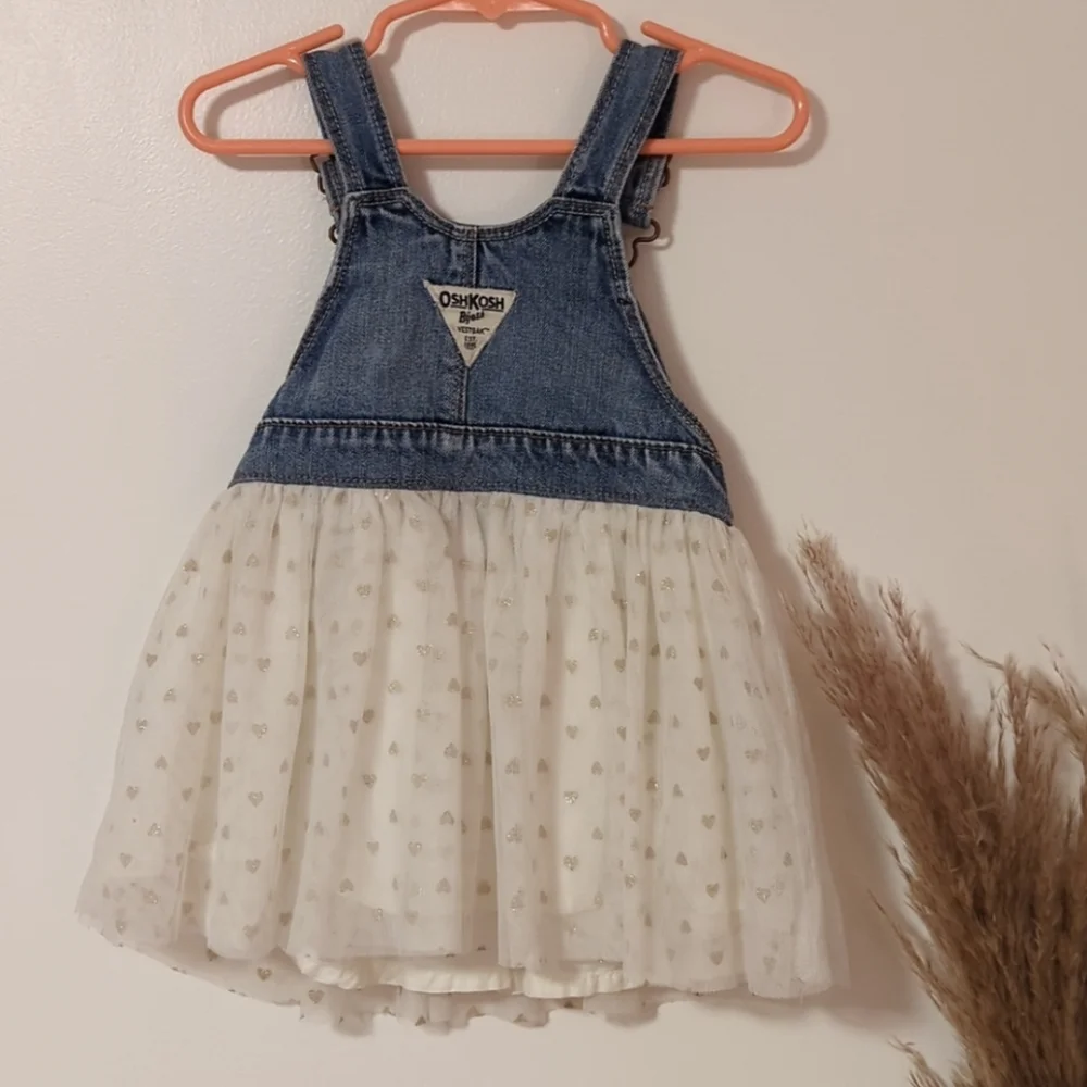 Oshkosh B'gosh Jean Overall and Mesh Dress